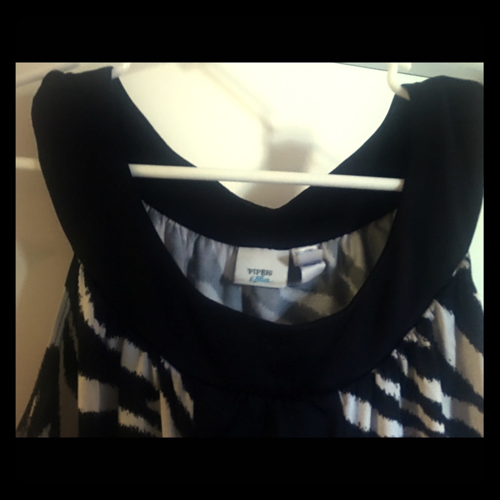 Piper & Blue XL dress black and white zebra print